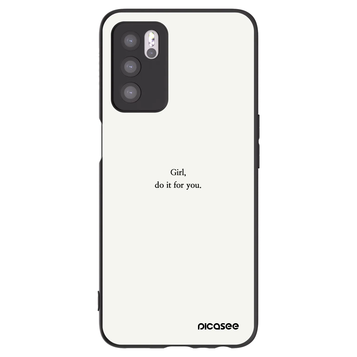 Picasee OPPO A16 Hülle - Schwarzes Silikon - Girl, do it for you