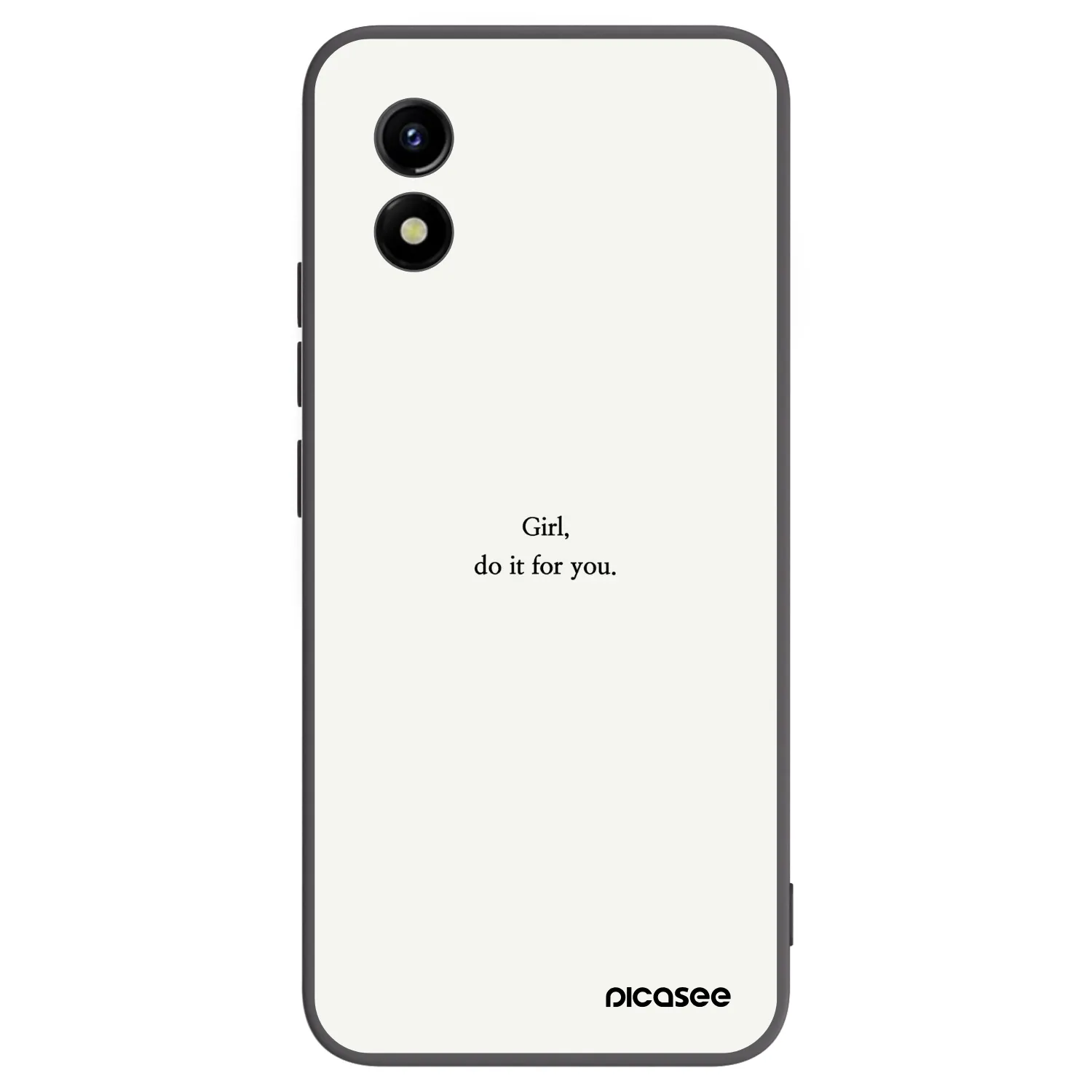 Picasee Vivo Y01 Hülle - Schwarzes Silikon - Girl, do it for you