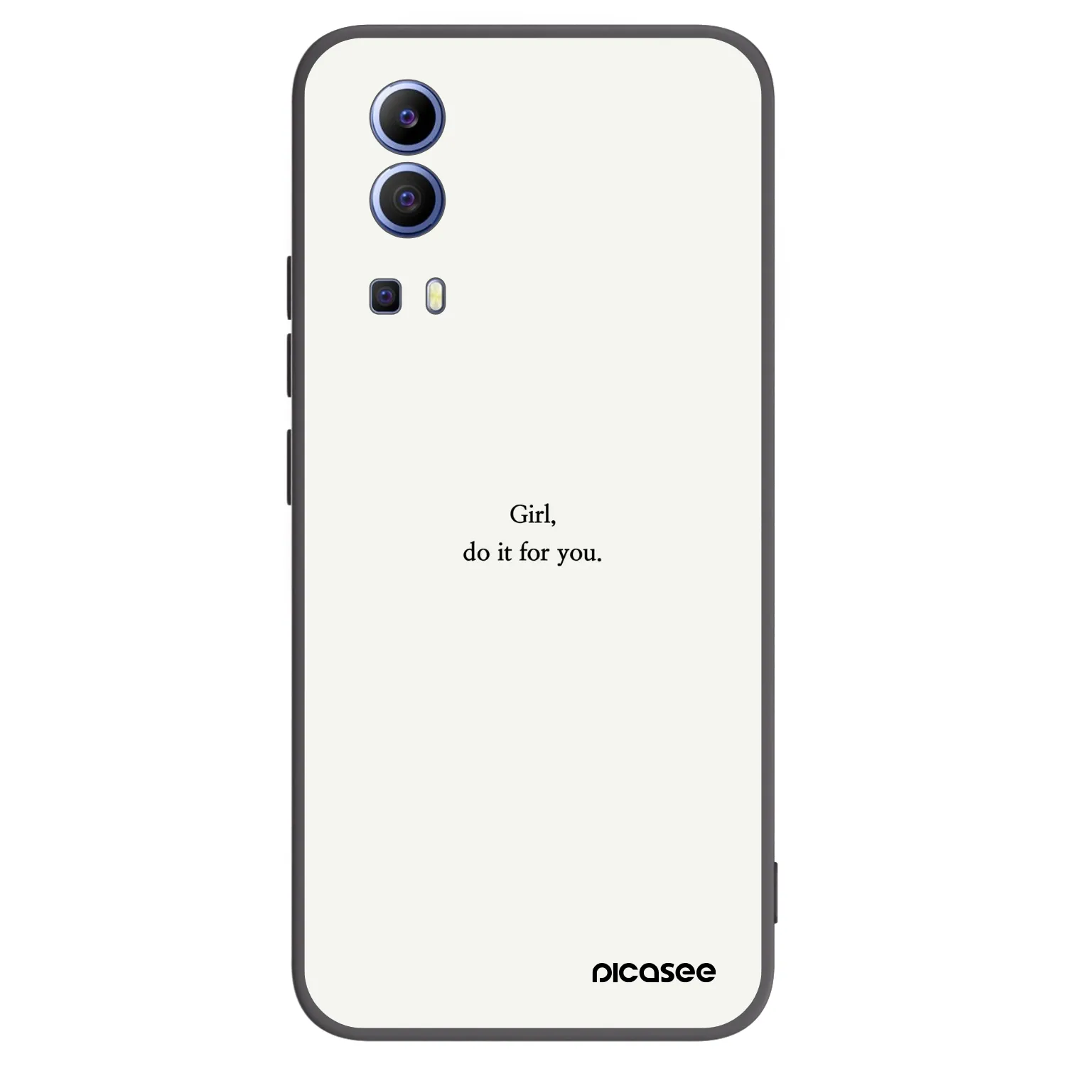 Picasee Vivo Y52 5G Hülle - Schwarzes Silikon - Girl, do it for you