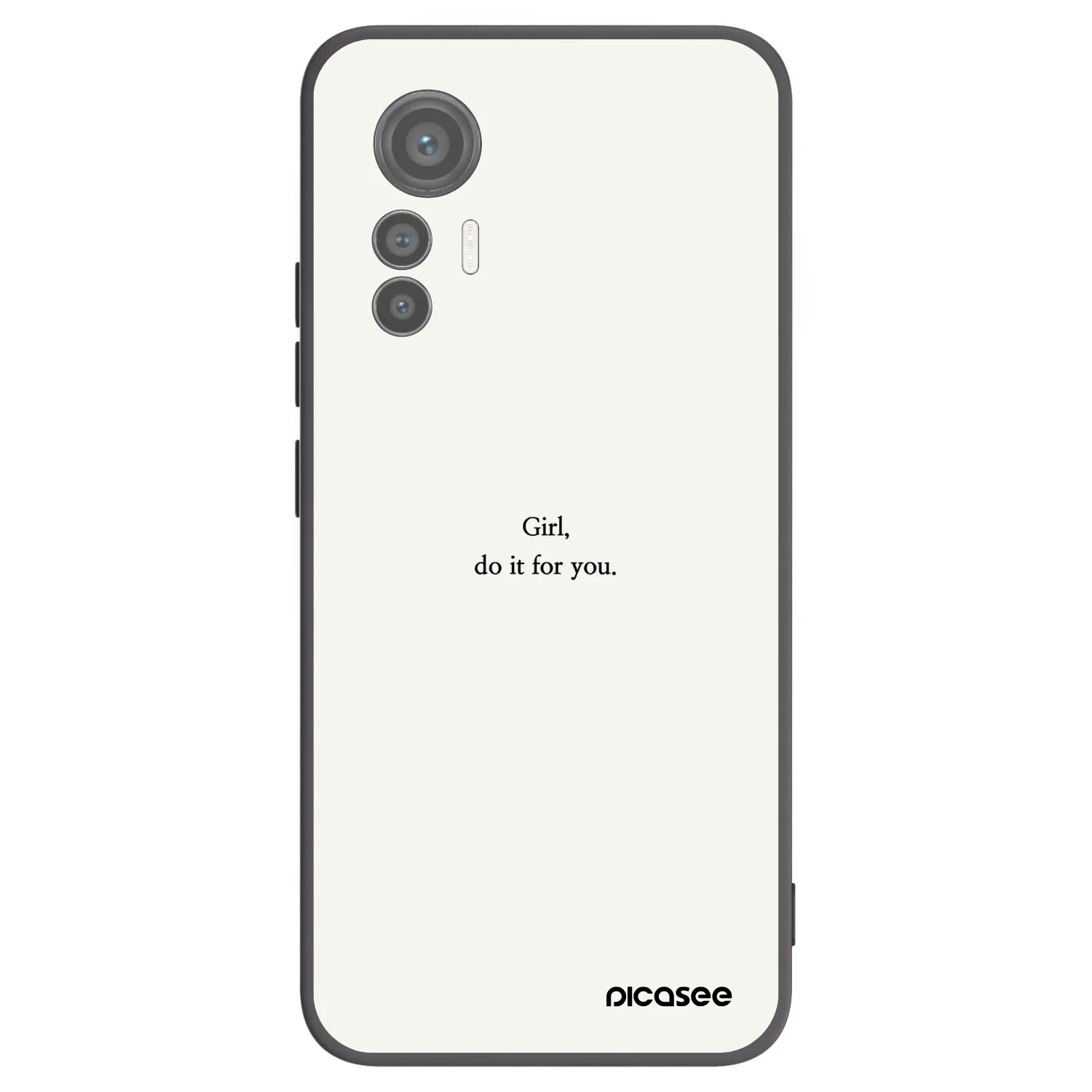 Picasee Xiaomi 12 Lite Hülle - Schwarzes Silikon - Girl, do it for you