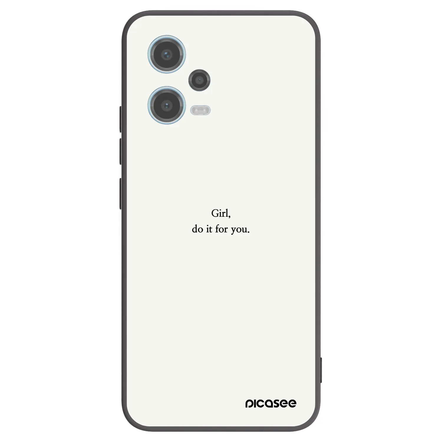 Picasee Xiaomi Redmi Note 12 5G Hülle - Schwarzes Silikon - Girl, do it for you