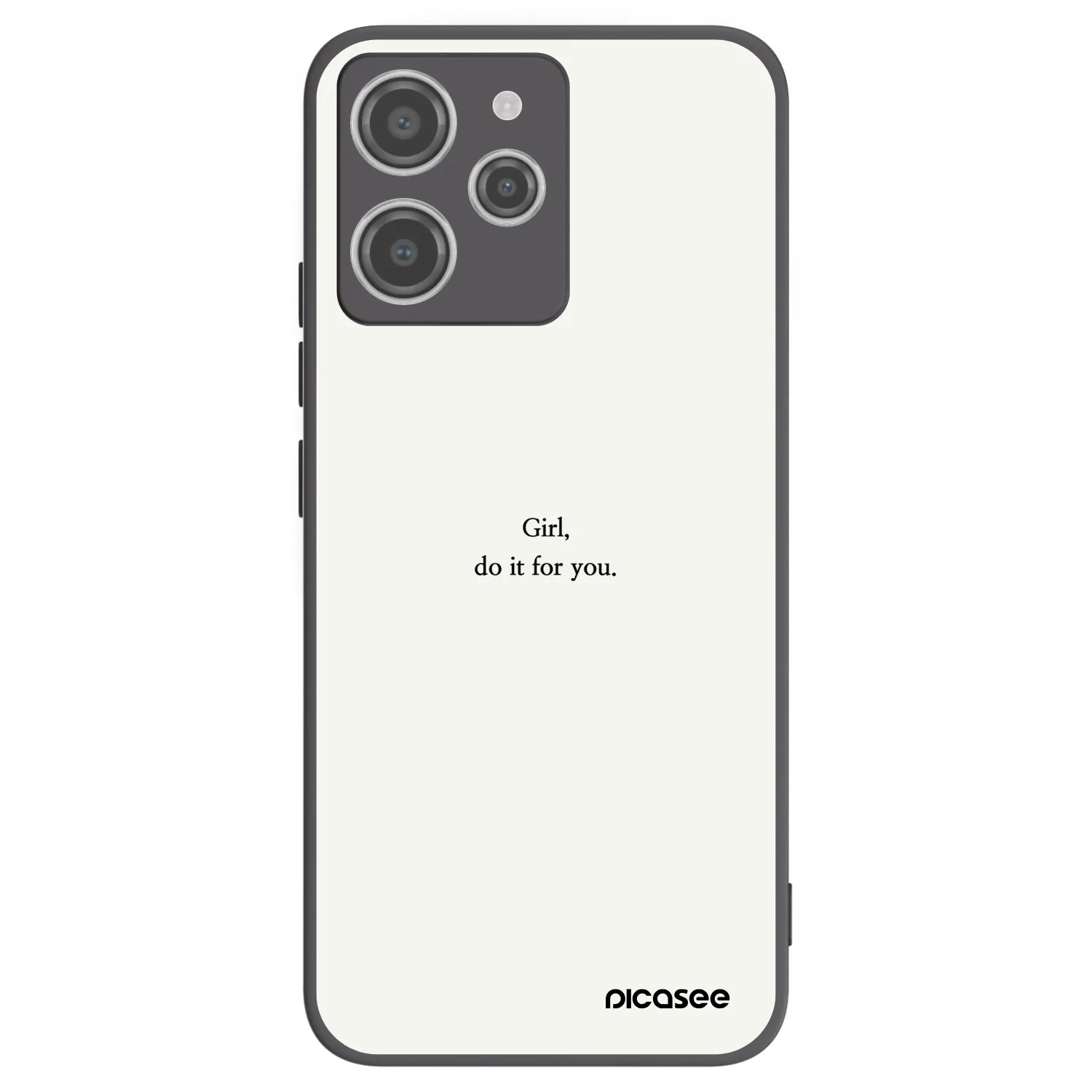 Picasee Xiaomi Redmi 12 4G Hülle - Schwarzes Silikon - Girl, do it for you
