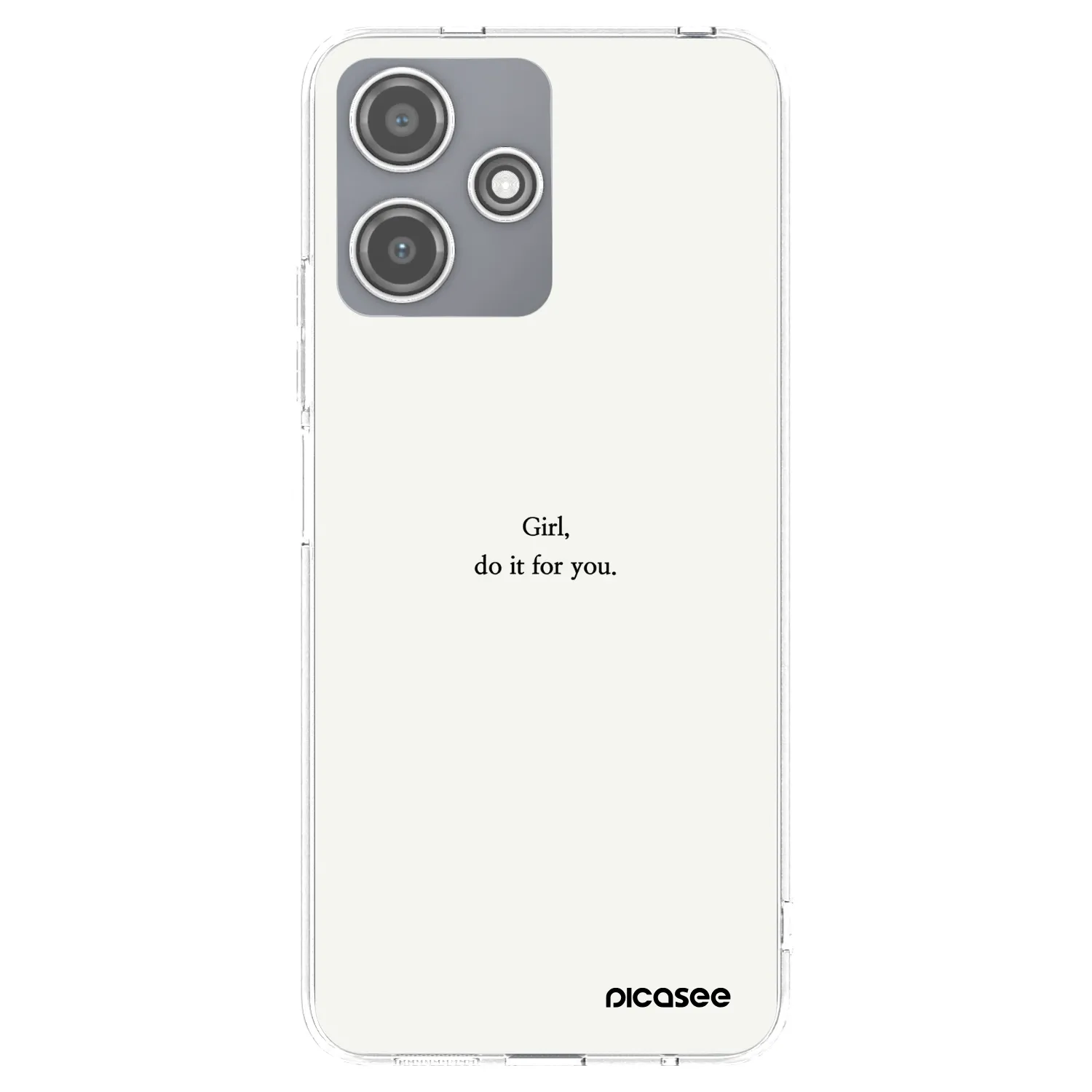 Picasee Xiaomi Redmi 12 5G Hülle - Transparentes Silikon - Girl, do it for you