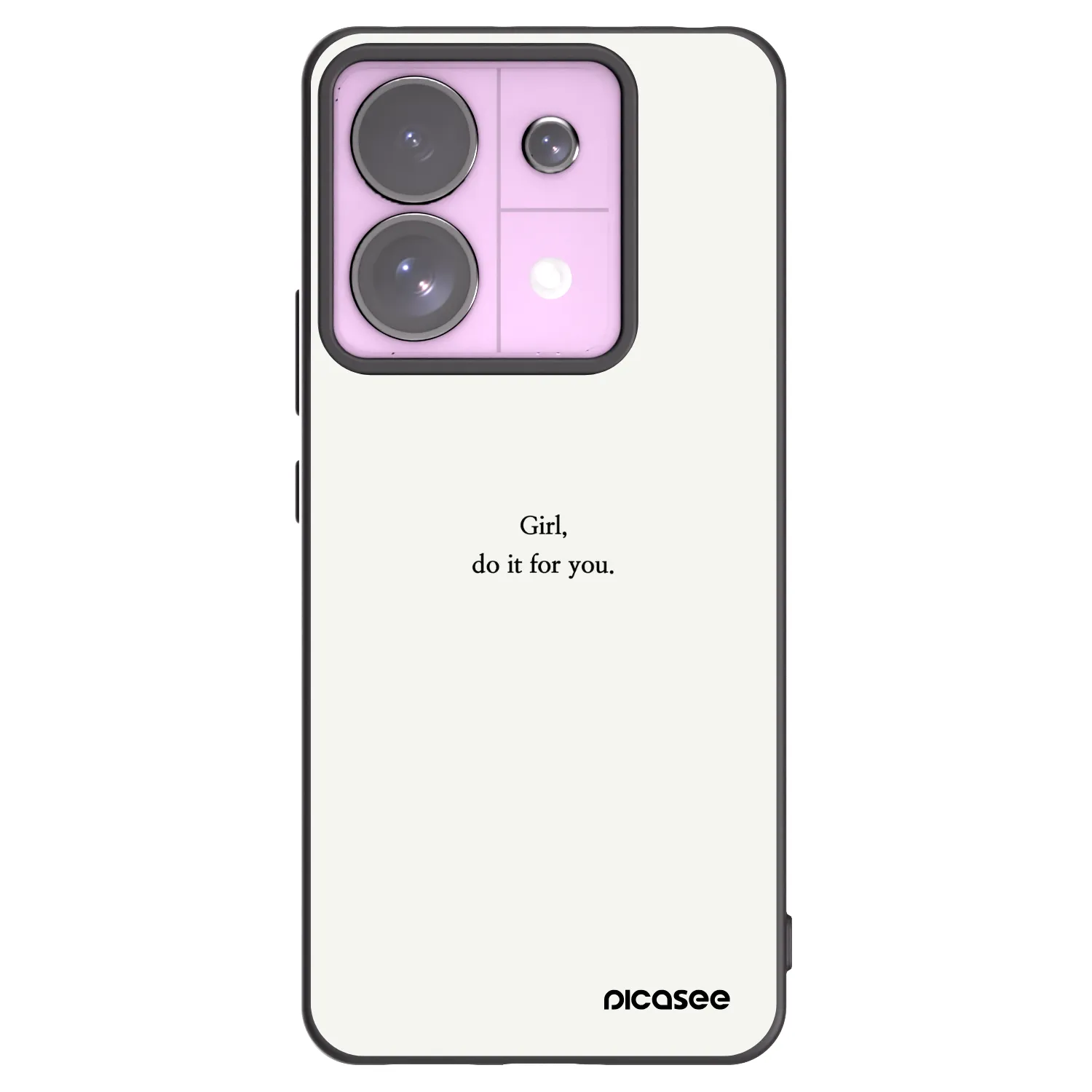 Picasee Xiaomi Redmi Note 13 Pro 5G Hülle - Schwarzes Silikon - Girl, do it for you