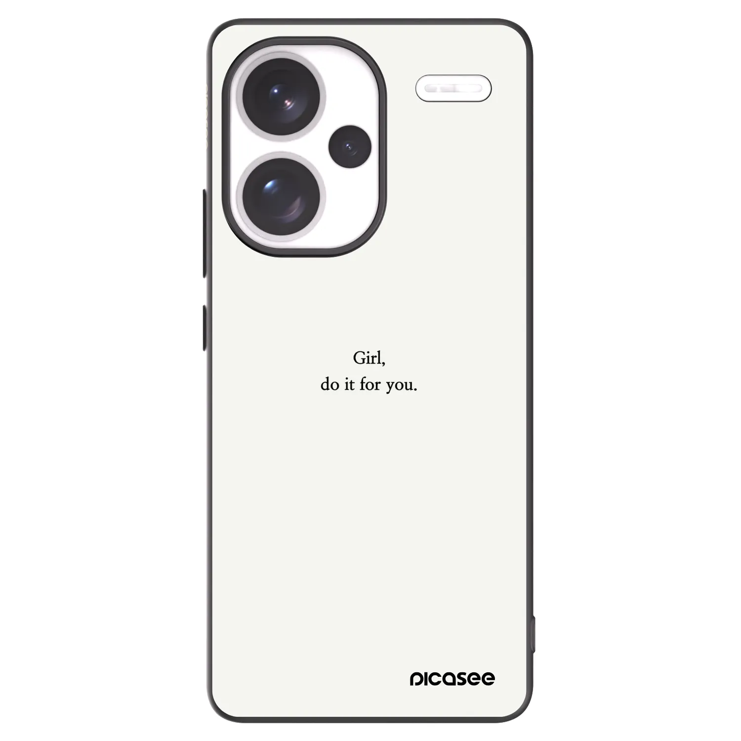 Picasee Xiaomi Redmi Note 13 Pro+ 5G Hülle - Schwarzes Silikon - Girl, do it for you