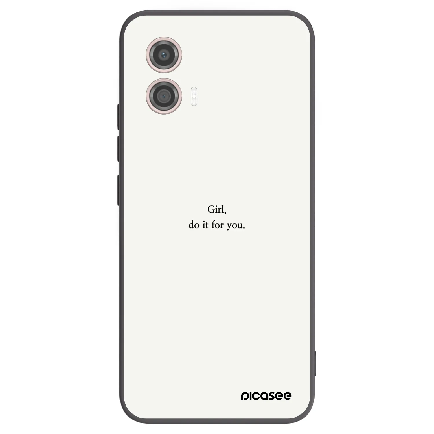 Picasee Motorola Moto G53 5G Hülle - Schwarzes Silikon - Girl, do it for you