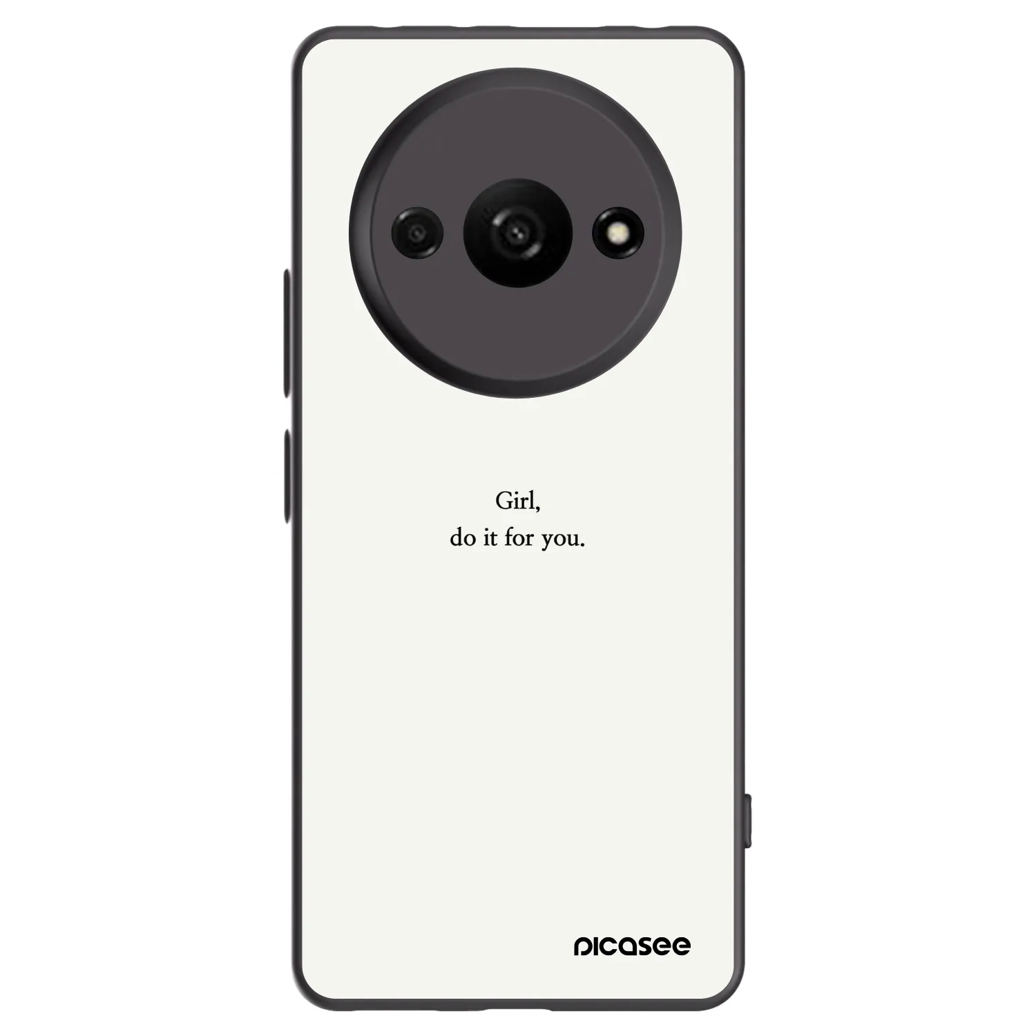Picasee Xiaomi Redmi A3 Hülle - Schwarzes Silikon - Girl, do it for you
