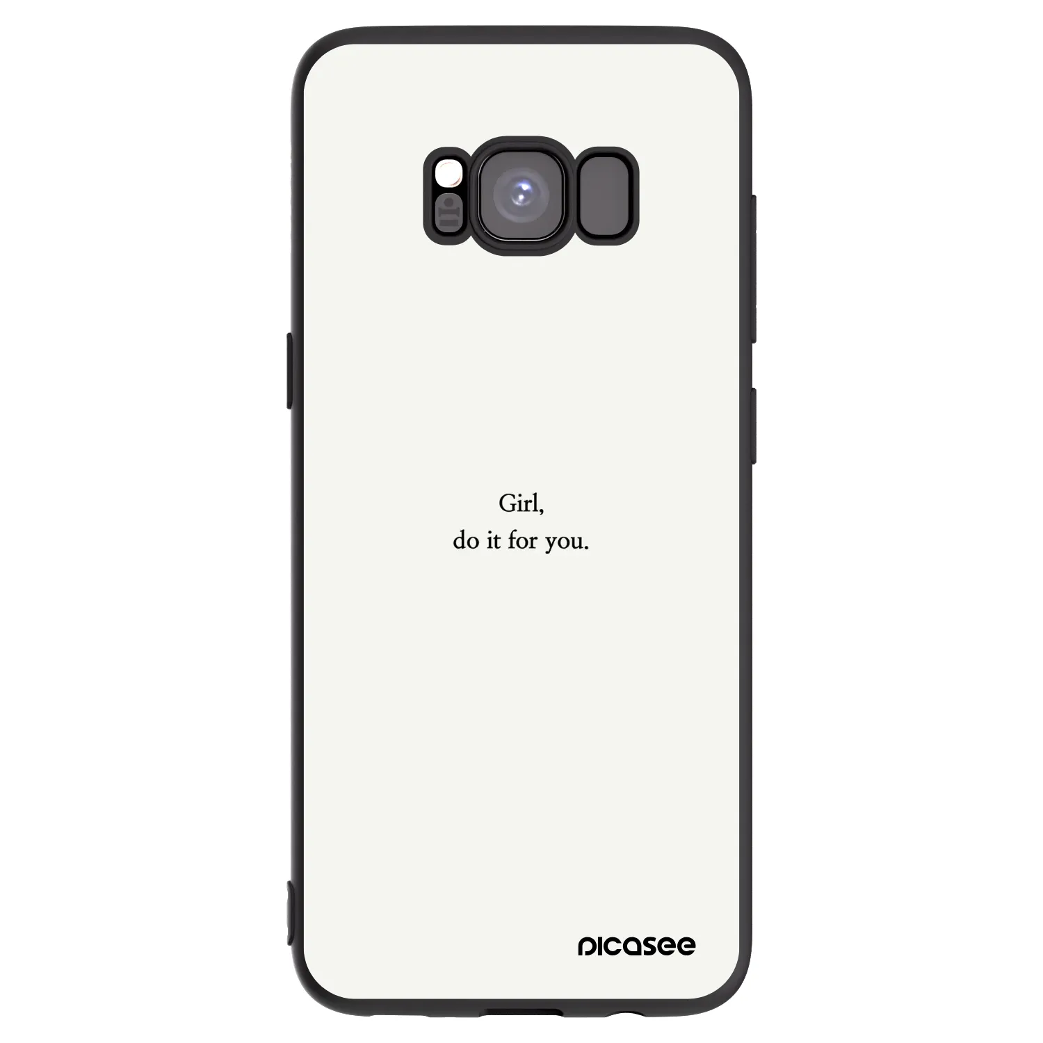 Picasee Samsung Galaxy S8 G950F Hülle - Schwarzes Silikon - Girl, do it for you