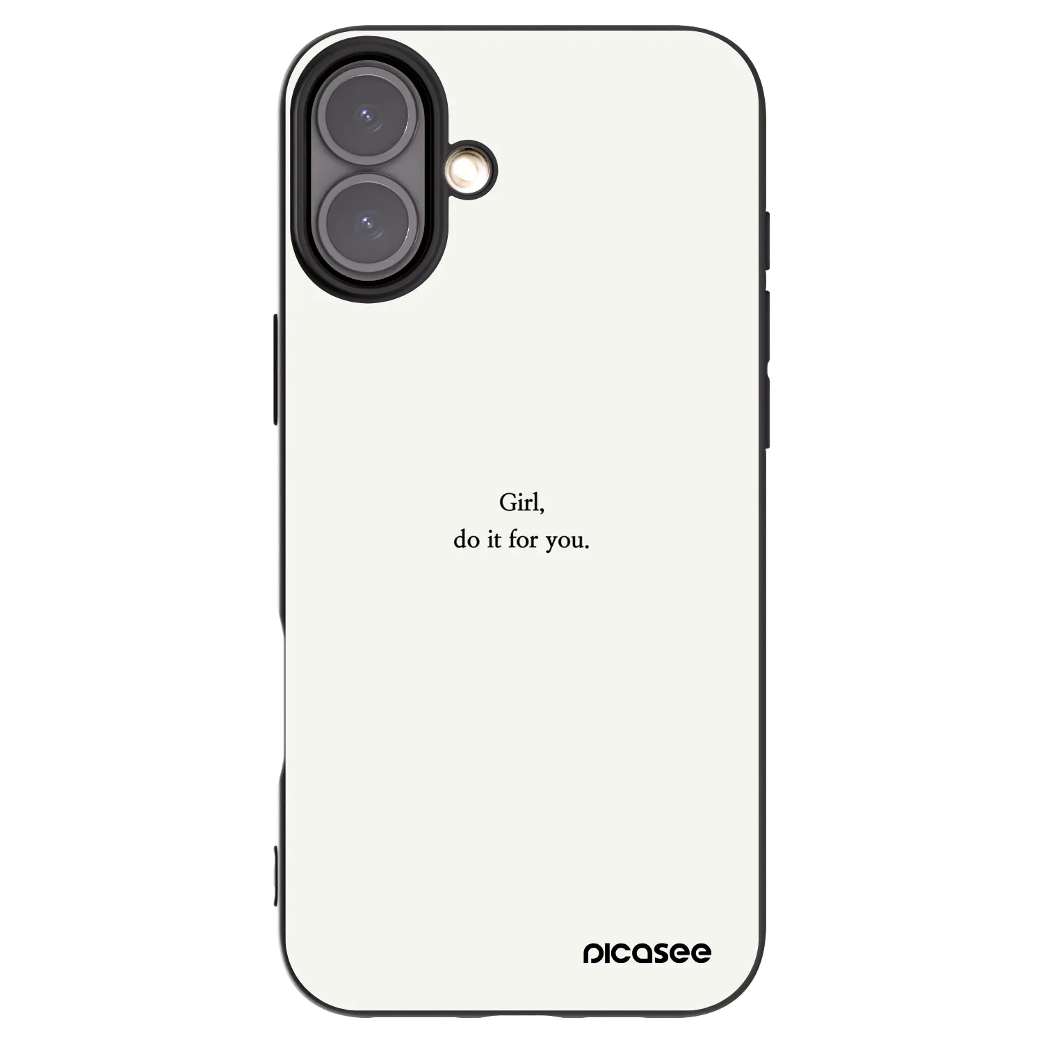 Picasee Apple iPhone 16 Plus Hülle - Schwarzes Silikon - Girl, do it for you