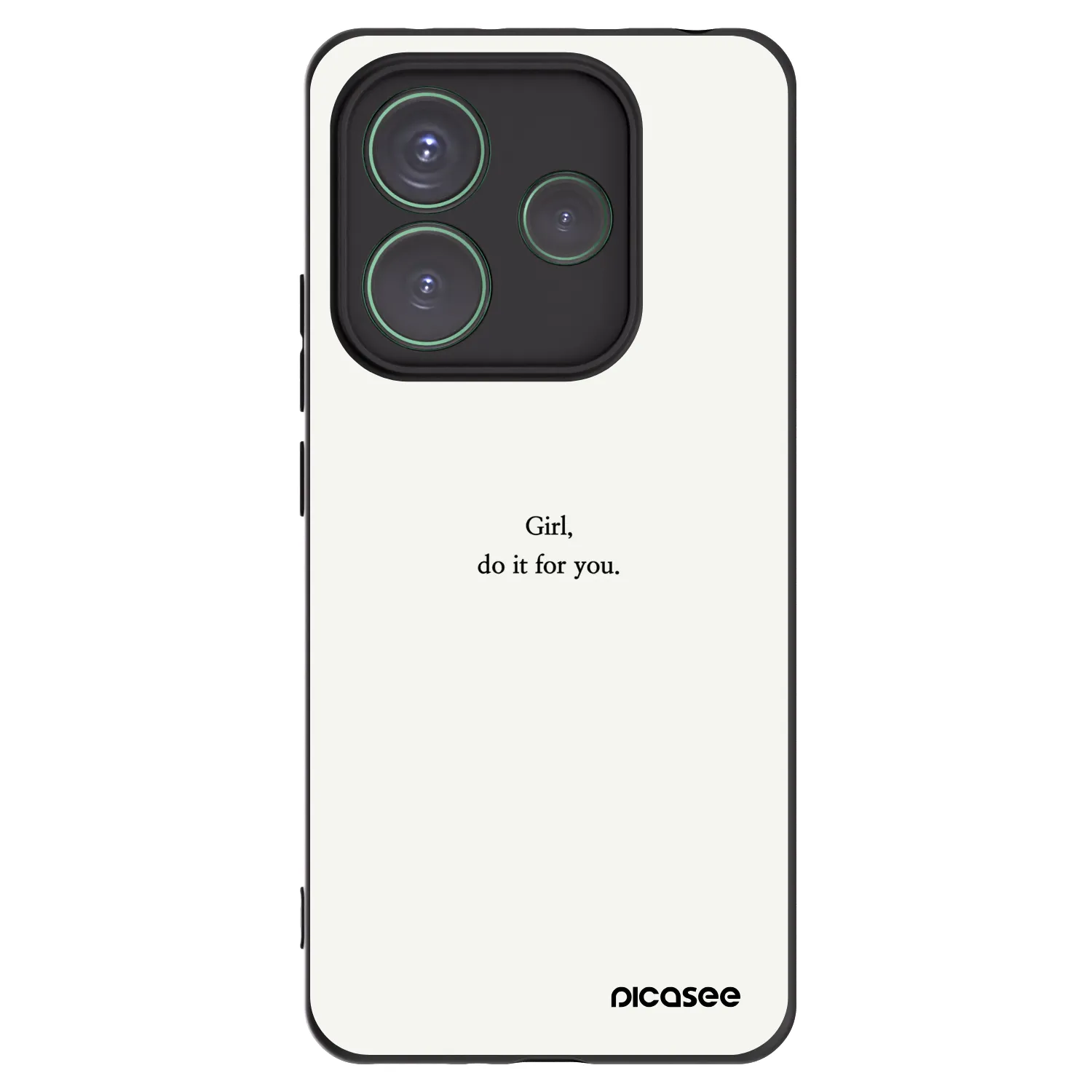 Picasee Xiaomi Redmi Note 14 5G Hülle - Schwarzes Silikon - Girl, do it for you