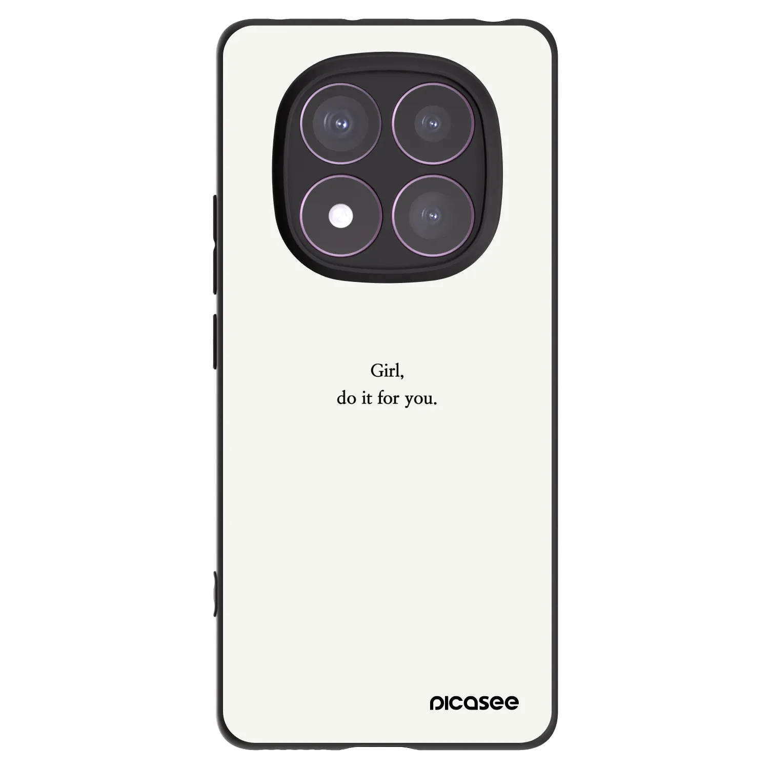 Picasee Xiaomi Redmi Note 14 Pro 4G Hülle - Schwarzes Silikon - Girl, do it for you