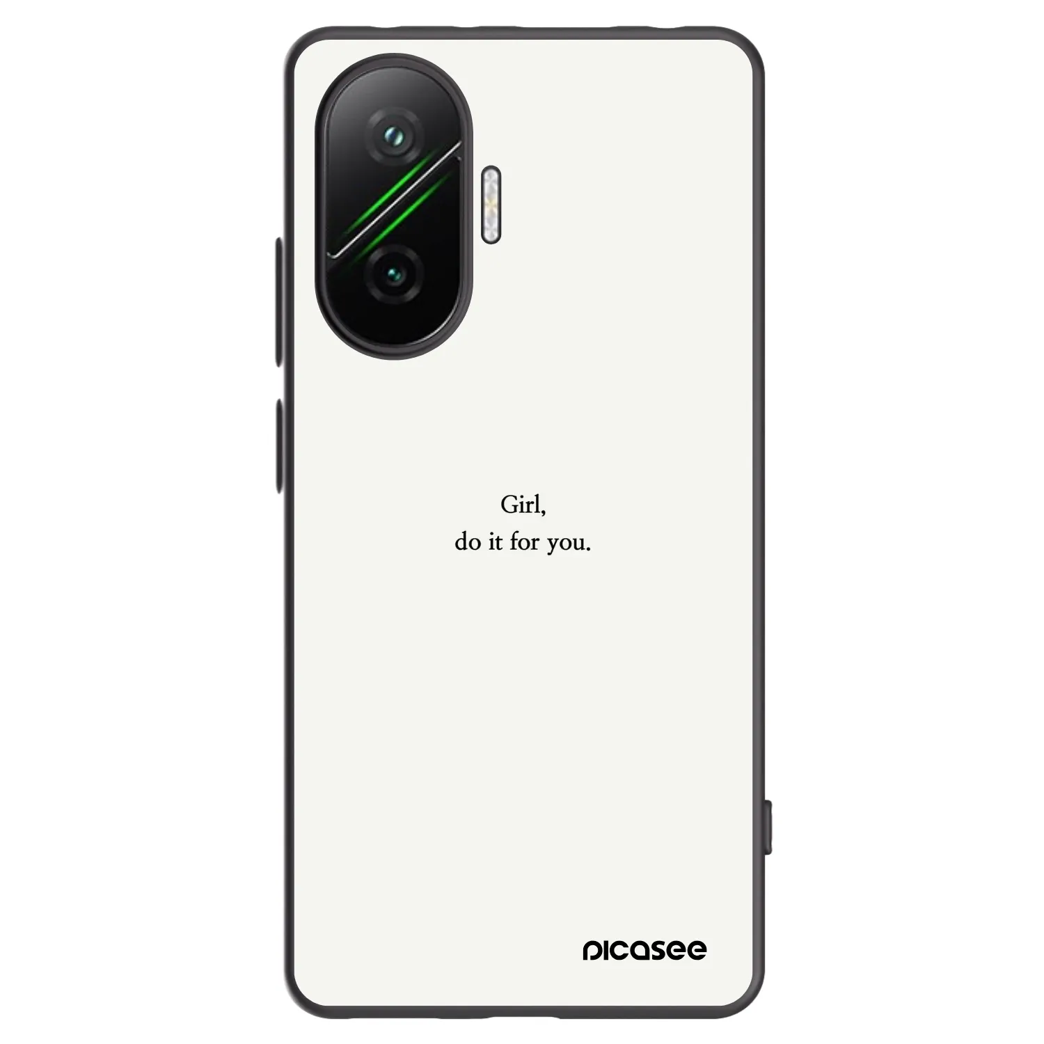 Picasee Xiaomi Poco F7 5G Hülle - Schwarzes Silikon - Girl, do it for you
