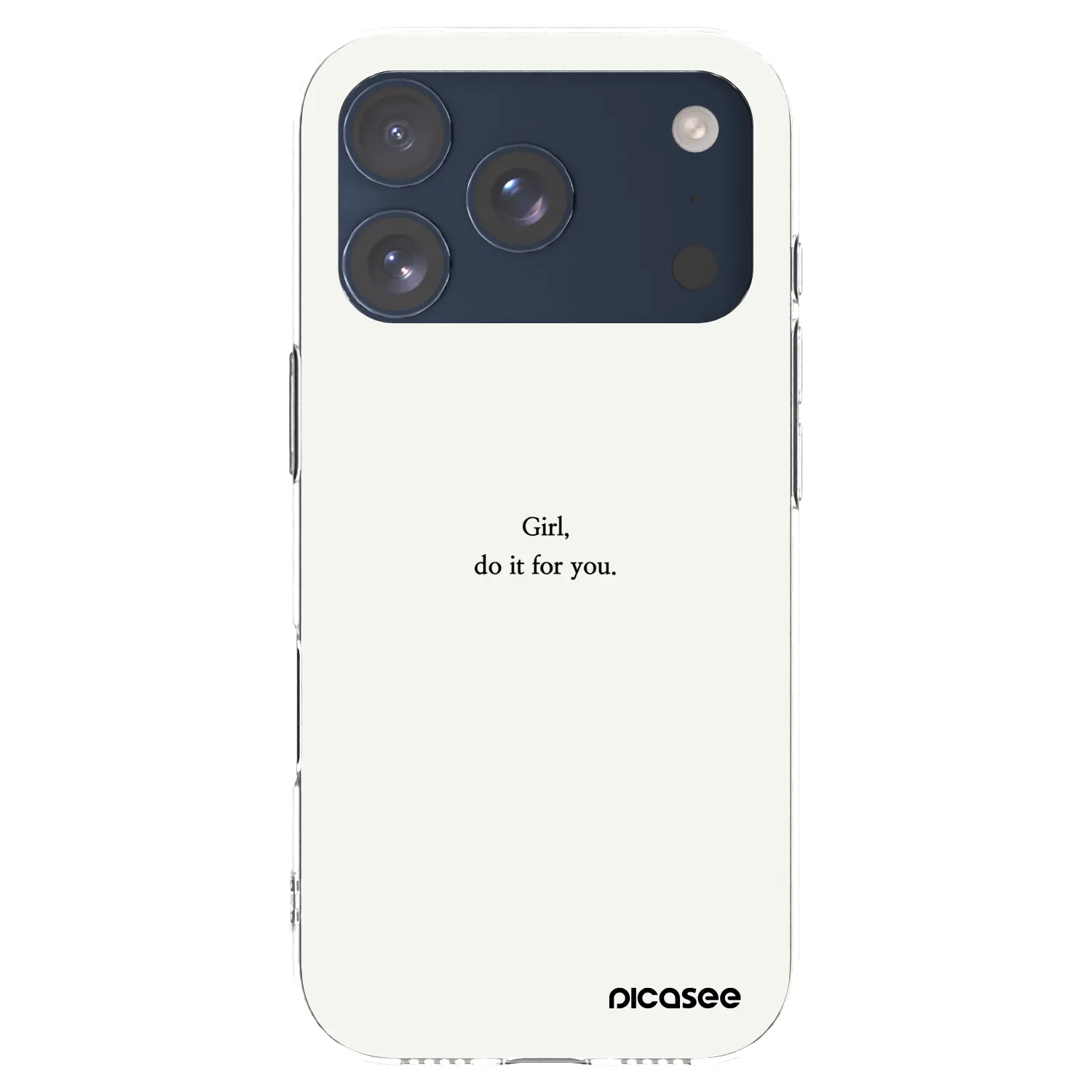 Picasee Apple iPhone 17 Pro Hülle - Transparentes Silikon - Girl, do it for you