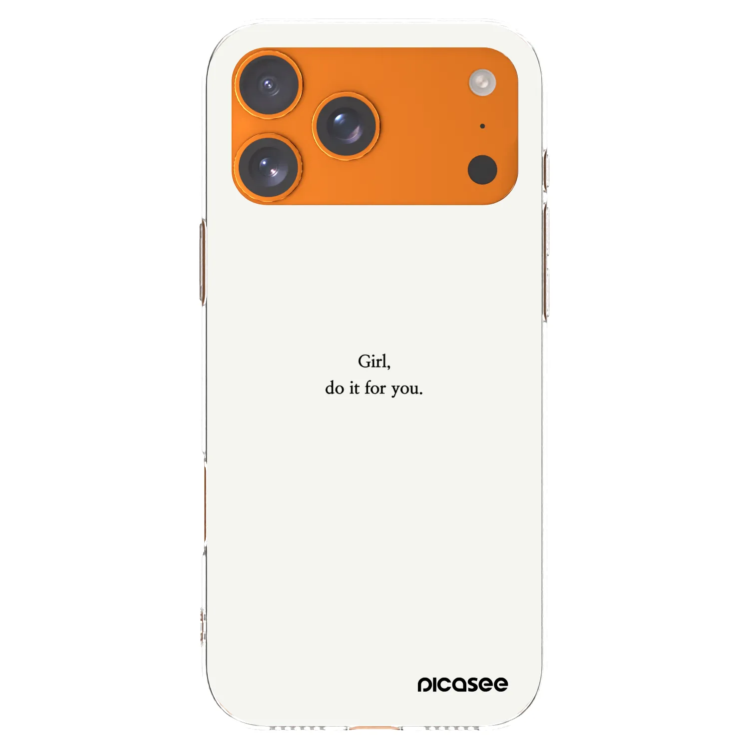 Picasee Apple iPhone 17 Pro Max Hülle - Transparentes Silikon - Girl, do it for you
