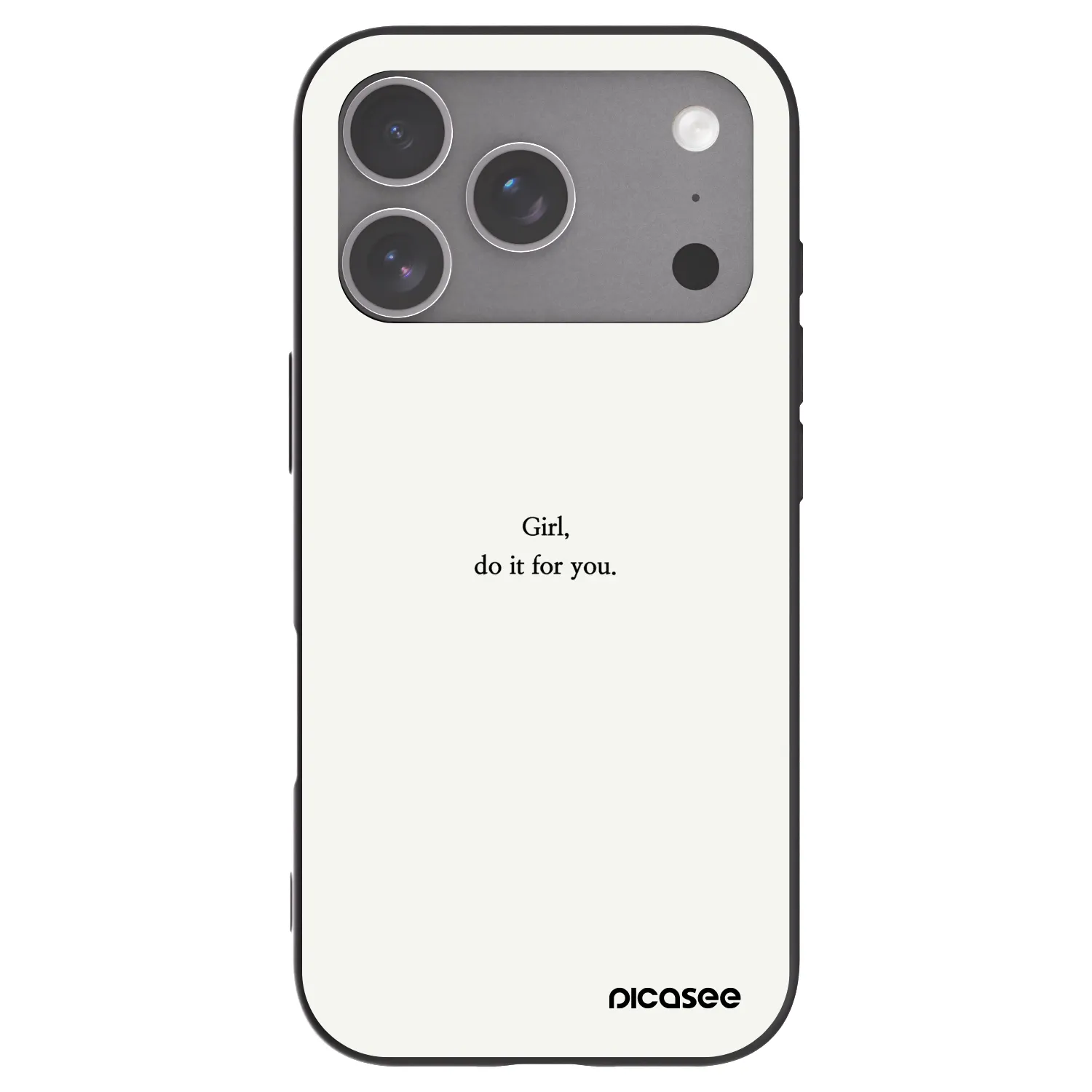 Picasee Apple iPhone 18 Pro Hülle - Schwarzes Silikon - Girl, do it for you
