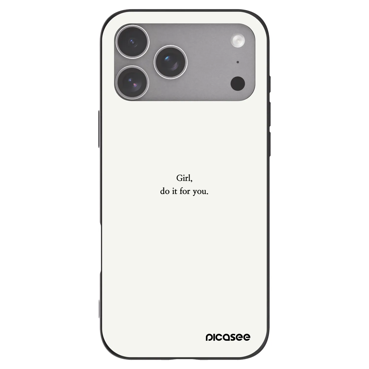 Picasee Apple iPhone 18 Pro Max Hülle - Schwarzes Silikon - Girl, do it for you