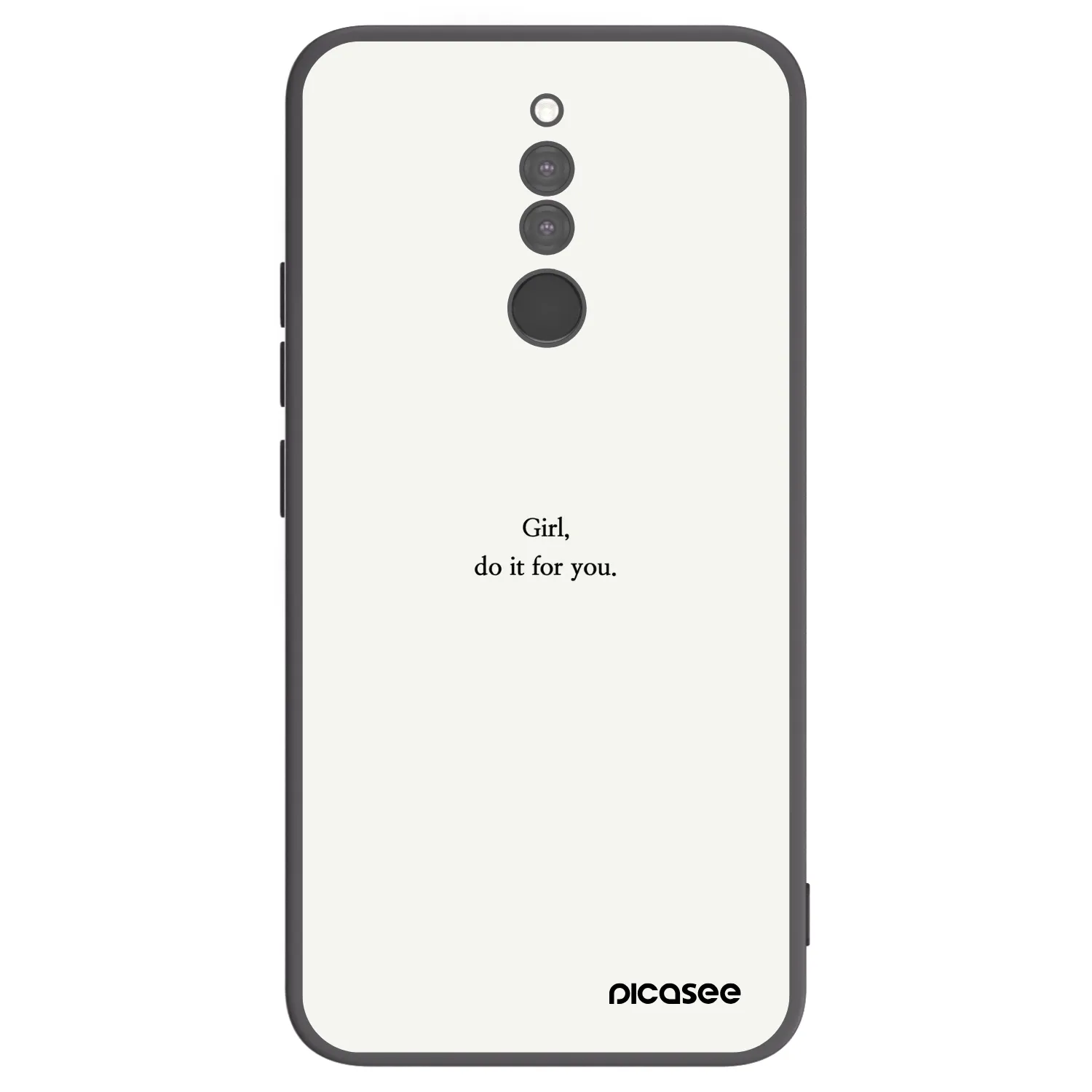 Picasee Xiaomi Redmi 8 Hülle - Schwarzes Silikon - Girl, do it for you