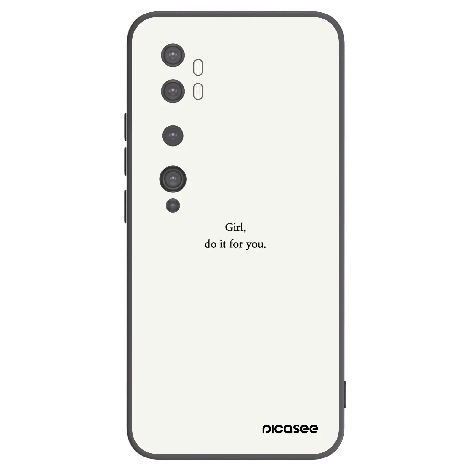 Picasee Xiaomi Mi Note 10 (Pro) Hülle - Schwarzes Silikon - Girl, do it for you