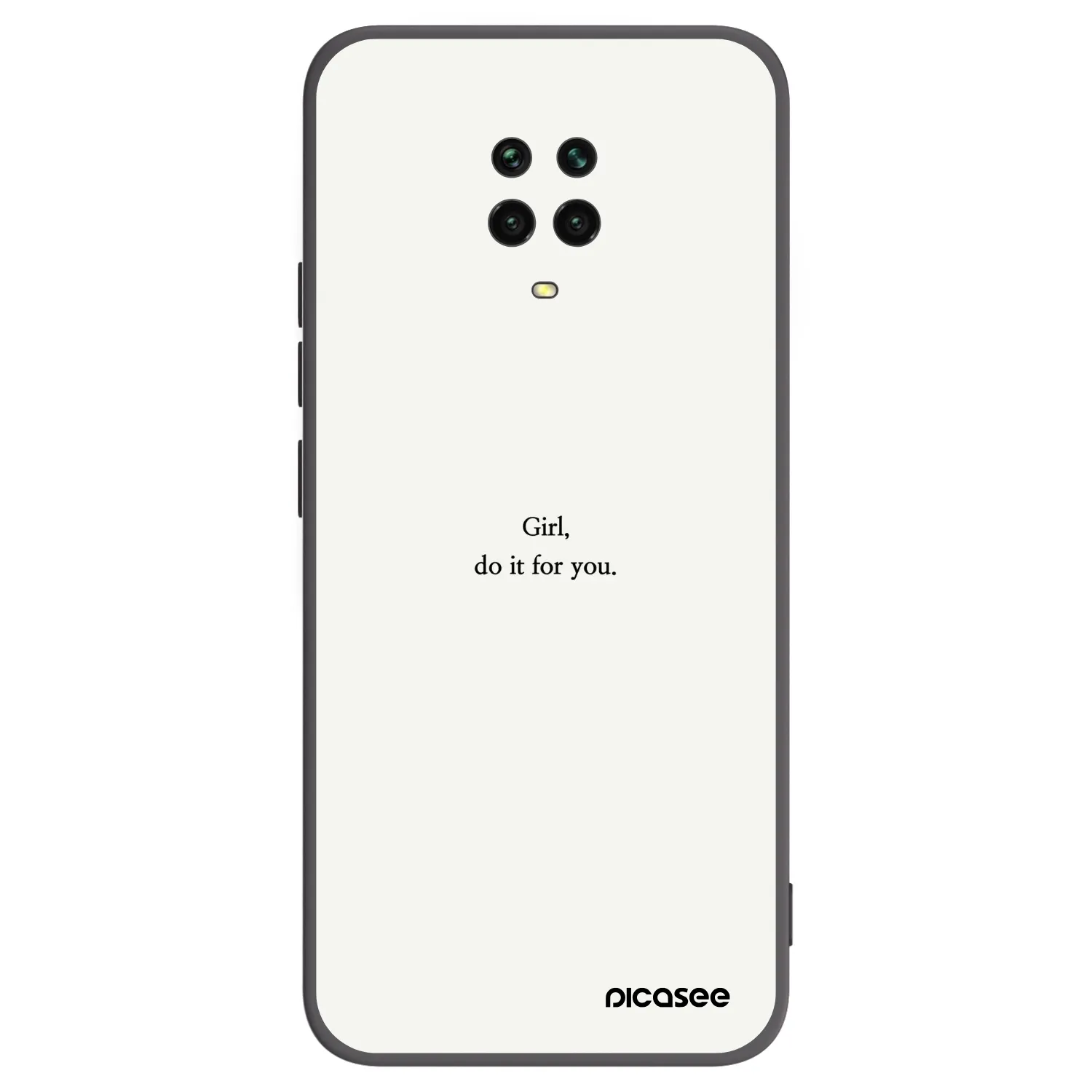 Picasee Xiaomi Redmi Note 9 Pro Hülle - Schwarzes Silikon - Girl, do it for you