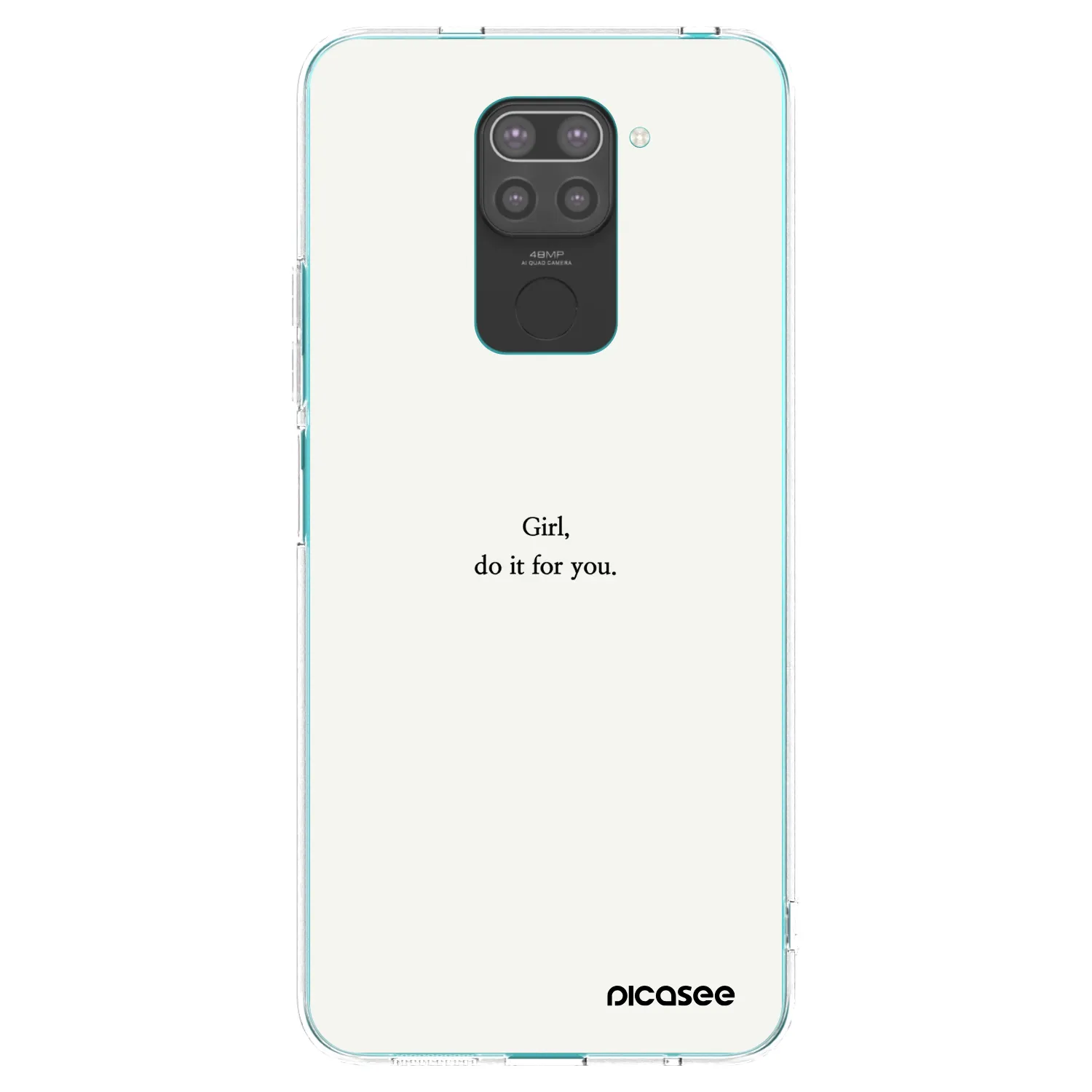 Picasee Xiaomi Redmi Note 9 Hülle - Schwarzes Silikon - Girl, do it for you