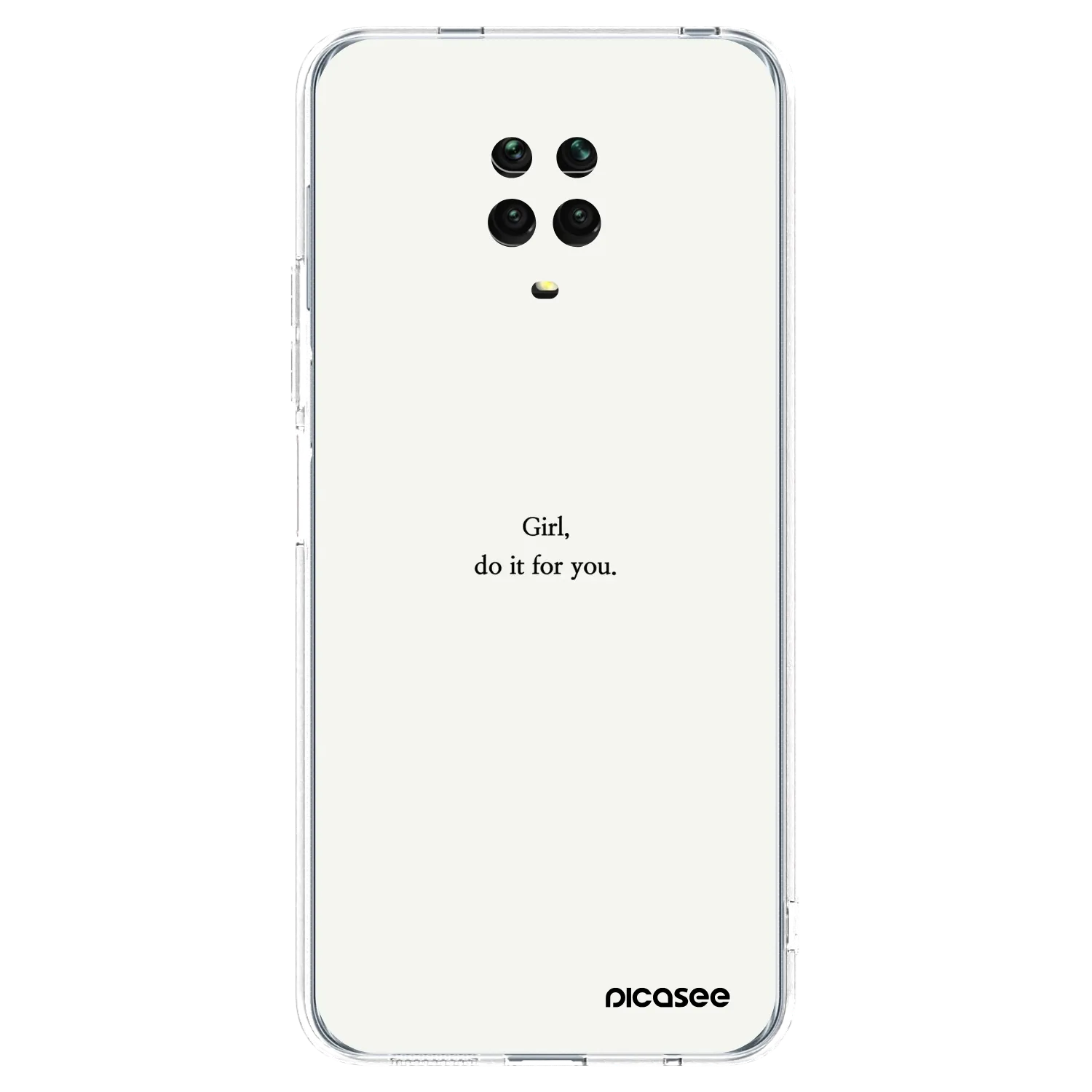 Picasee Xiaomi Redmi Note 9S Hülle - Transparentes Silikon - Girl, do it for you