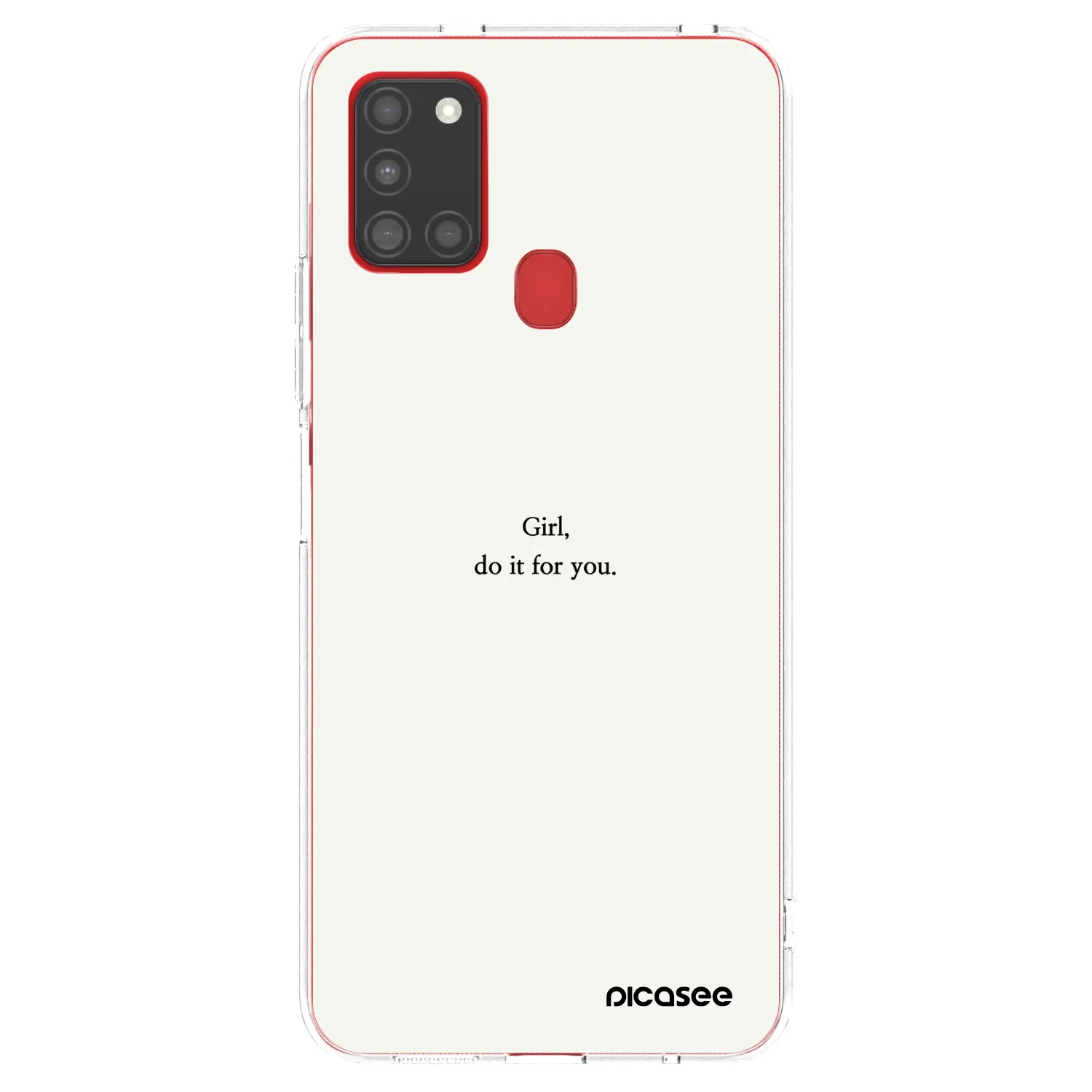 Picasee Samsung Galaxy A21s Hülle - Transparentes Silikon - Girl, do it for you
