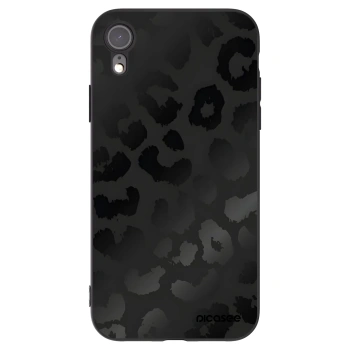 Picasee Apple iPhone XR Hülle - Schwarzes Silikon - Midnight Leopard