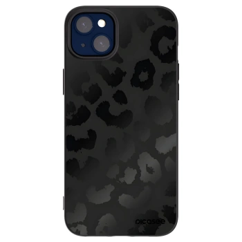 Picasee Apple iPhone 14 Plus Hülle - Schwarzes Silikon - Midnight Leopard