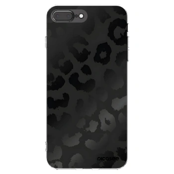 Picasee Apple iPhone 8 Plus Hülle - Transparentes Silikon - Midnight Leopard