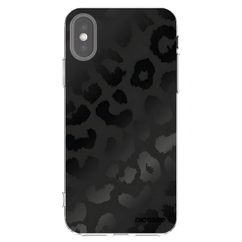 Picasee Apple iPhone X/XS Hülle - Transparentes Silikon - Midnight Leopard