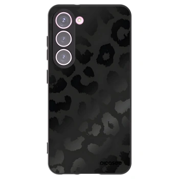 Picasee Samsung Galaxy S23 5G Hülle - Schwarzes Silikon - Midnight Leopard