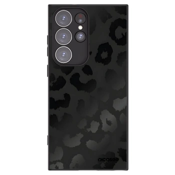 Picasee Samsung Galaxy S23 Ultra 5G Hülle - Schwarzes Silikon - Midnight Leopard