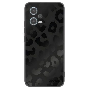 Picasee Xiaomi Redmi Note 12 5G Hülle - Schwarzes Silikon - Midnight Leopard