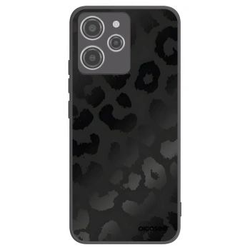 Picasee Xiaomi Redmi 12 4G Hülle - Schwarzes Silikon - Midnight Leopard