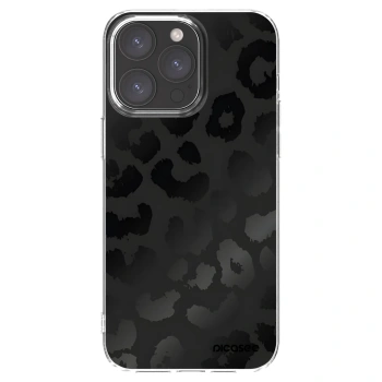 Picasee Apple iPhone 15 Pro Max Hülle - Transparentes Silikon - Midnight Leopard