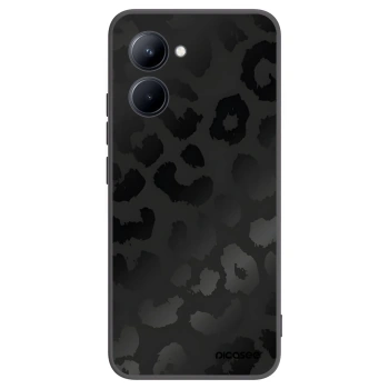 Picasee Realme C33 (2023) Hülle - Schwarzes Silikon - Midnight Leopard