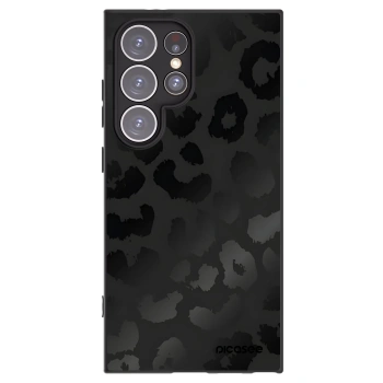 Picasee Samsung Galaxy S24 Ultra S928B 5G Hülle - Schwarzes Silikon - Midnight Leopard