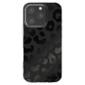 Picasee Apple iPhone 16 Pro Hülle - Transparentes Silikon - Midnight Leopard