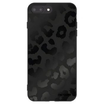 Picasee Apple iPhone 8 Plus Hülle - Schwarzes Silikon - Midnight Leopard