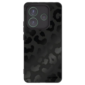 Picasee Xiaomi Redmi Note 14 5G Hülle - Schwarzes Silikon - Midnight Leopard