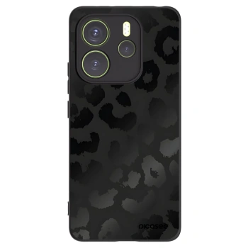 Picasee Xiaomi Redmi Note 14 4G Hülle - Schwarzes Silikon - Midnight Leopard
