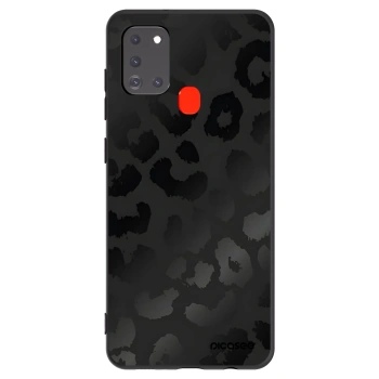 Picasee Samsung Galaxy A21s Hülle - Schwarzes Silikon - Midnight Leopard
