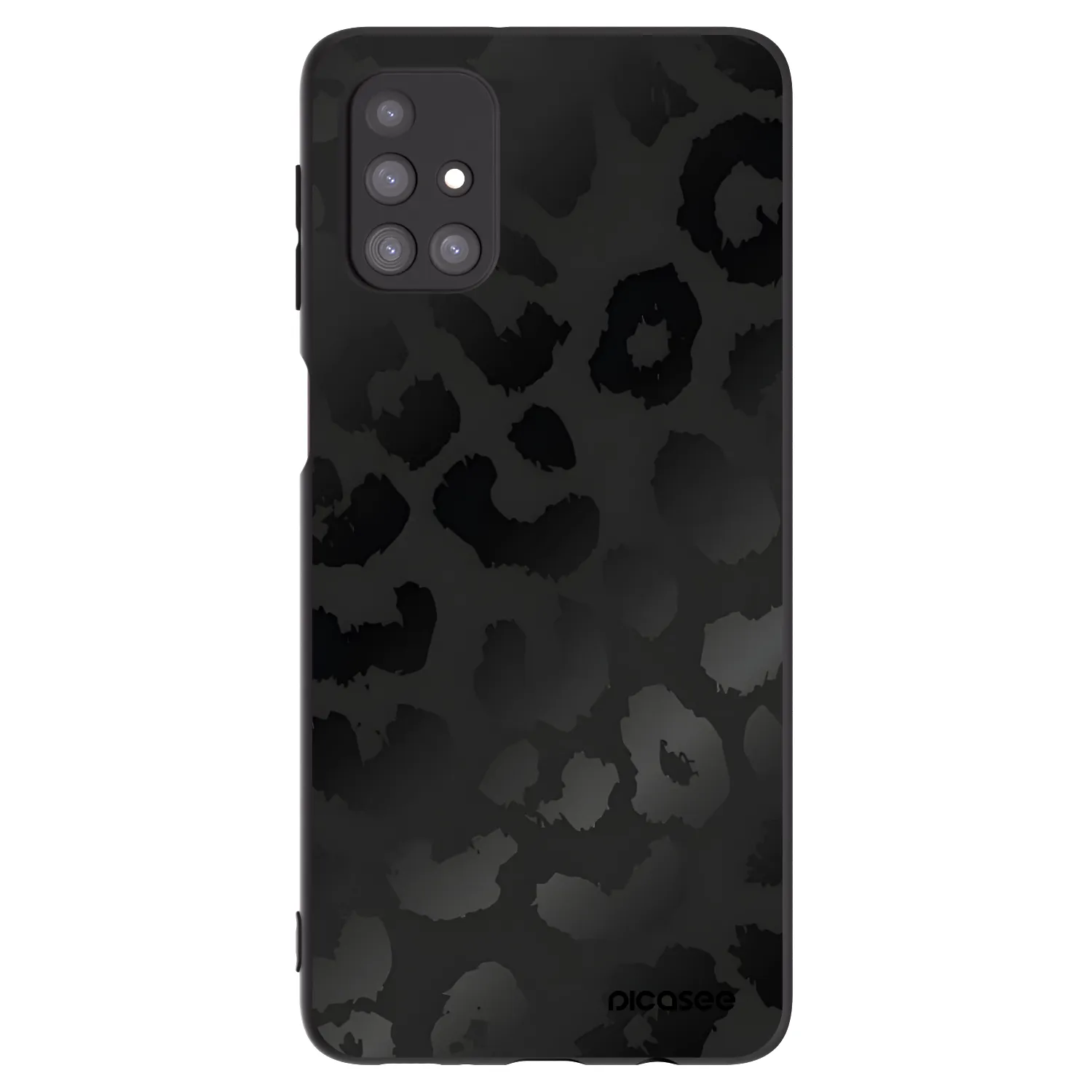 Picasee Samsung Galaxy M31s Hülle - Schwarzes Silikon - Midnight Leopard