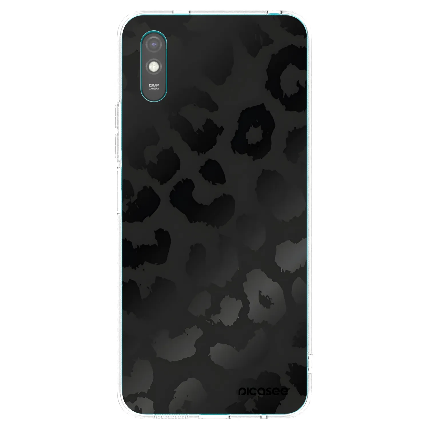Picasee Xiaomi Redmi 9A Hülle - Transparentes Silikon - Midnight Leopard