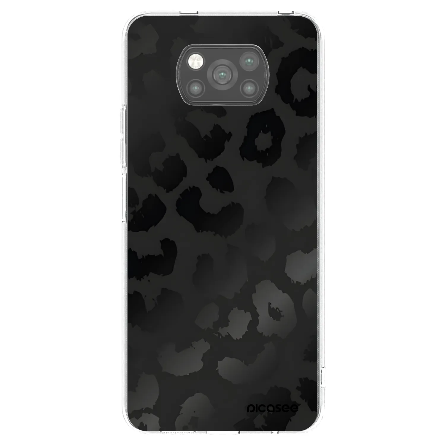 Picasee Xiaomi Poco X3 Hülle - Schwarzes Silikon - Midnight Leopard