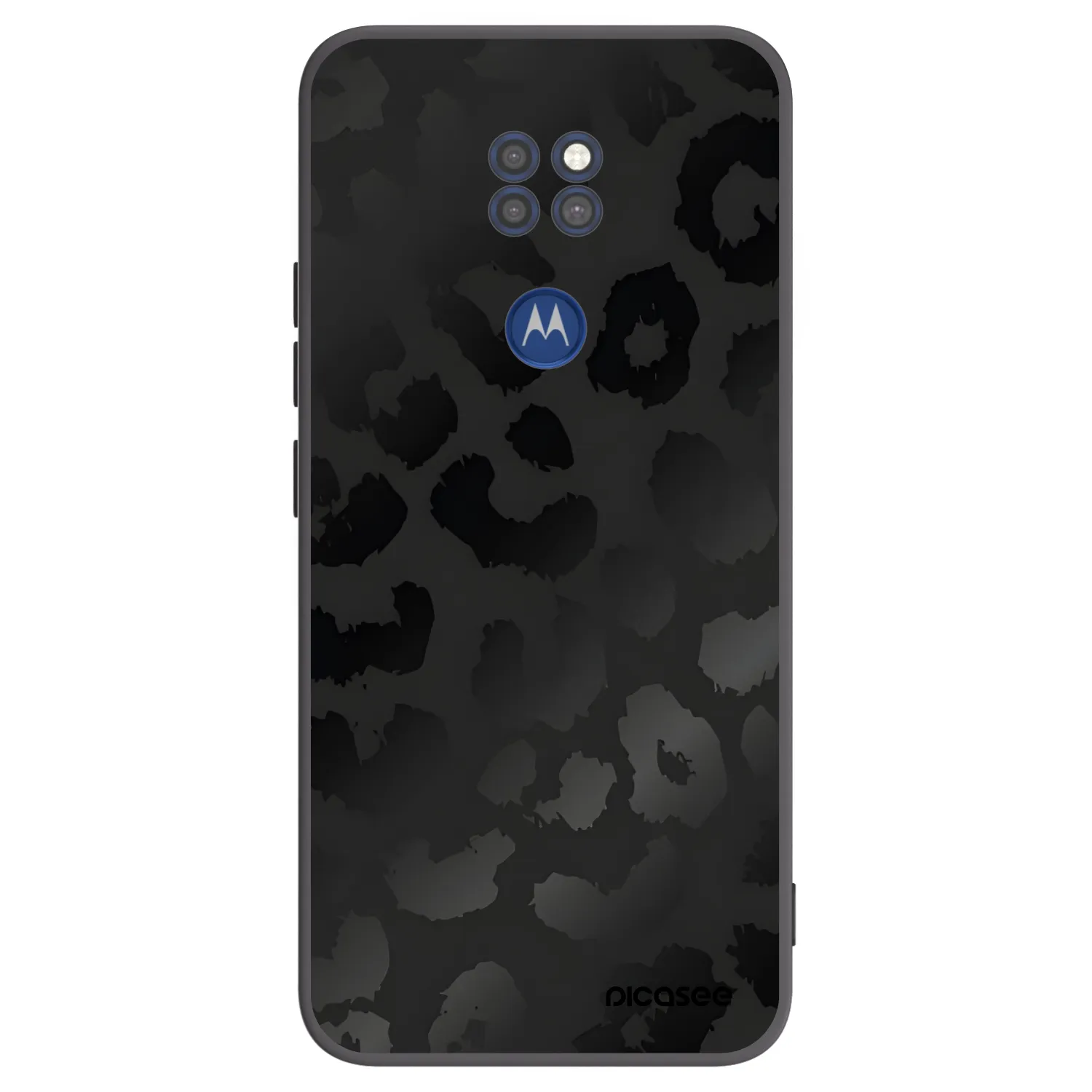 Picasee Motorola Moto G9 Play Hülle - Schwarzes Silikon - Midnight Leopard