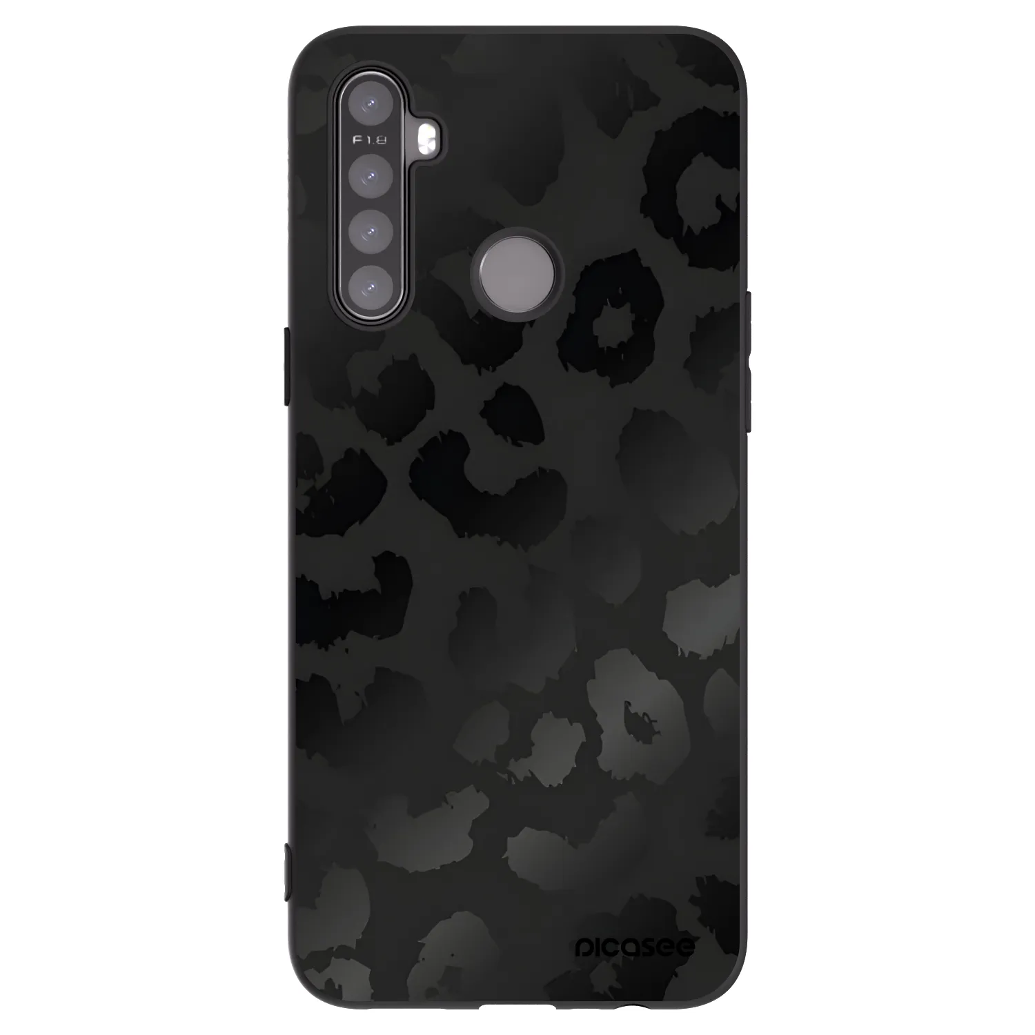 Picasee Realme 6i Hülle - Schwarzes Silikon - Midnight Leopard