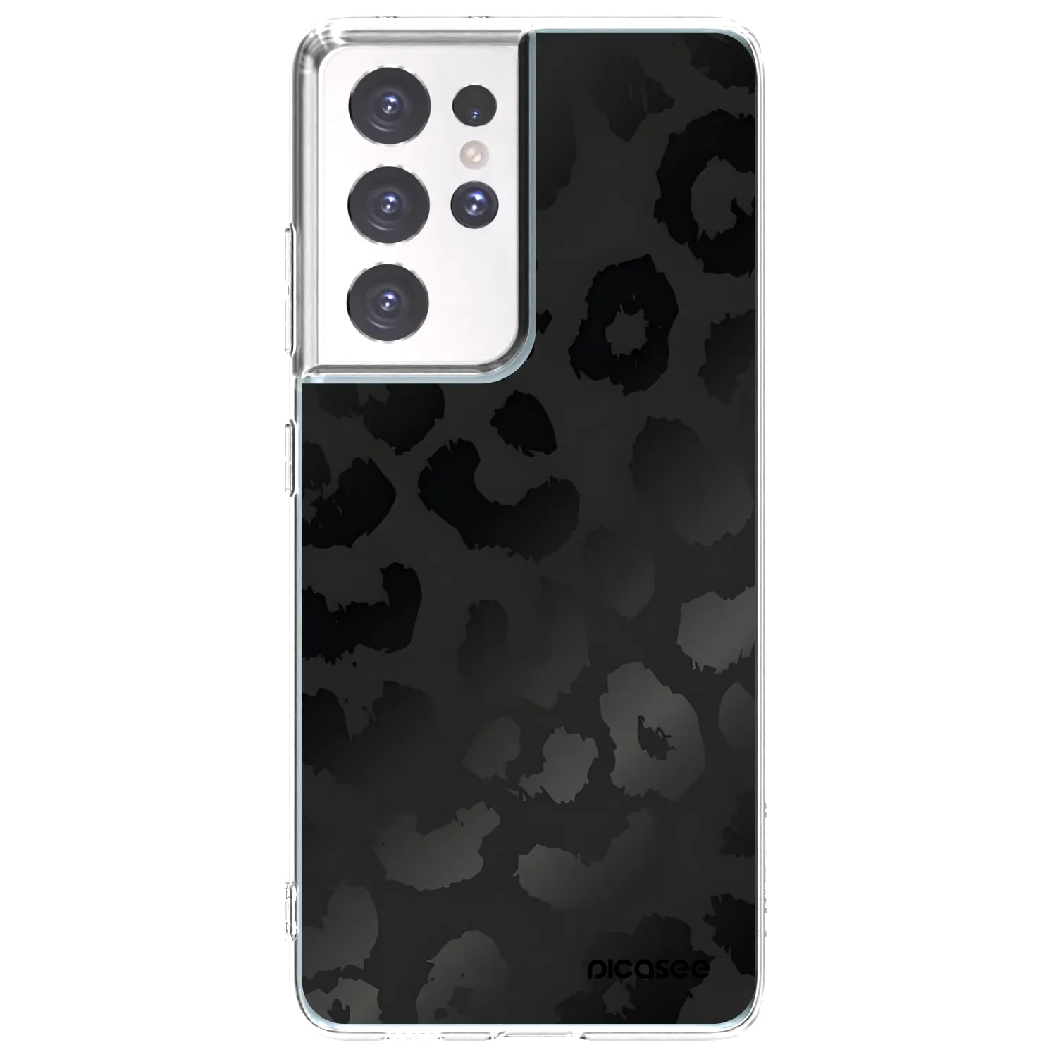 Picasee Samsung Galaxy S21 Ultra 5G G998B Hülle - Transparentes Silikon - Midnight Leopard