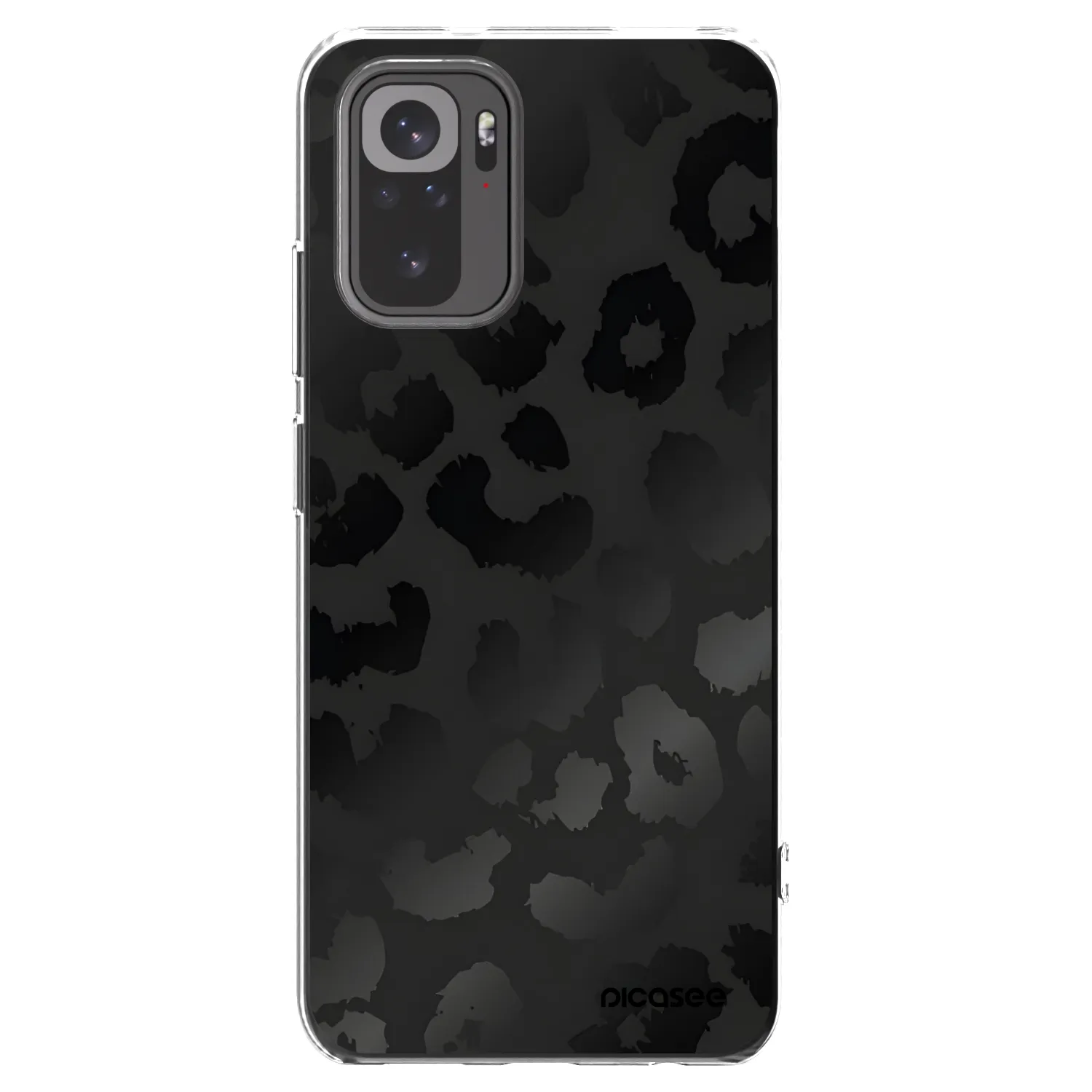 Picasee Xiaomi Redmi Note 10 Hülle - Transparentes Silikon - Midnight Leopard