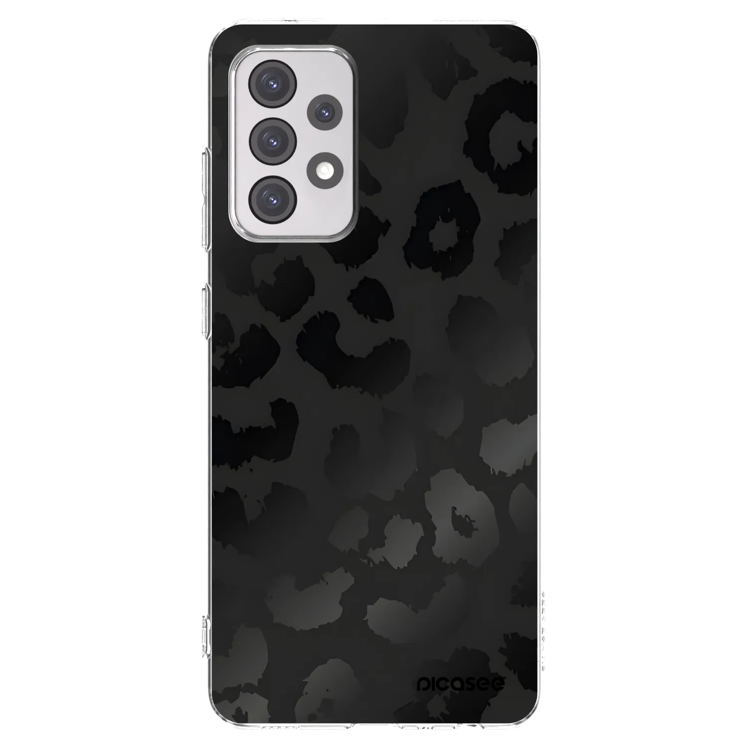 Picasee Samsung Galaxy A52 5G A525F Hülle - Transparentes Silikon - Midnight Leopard